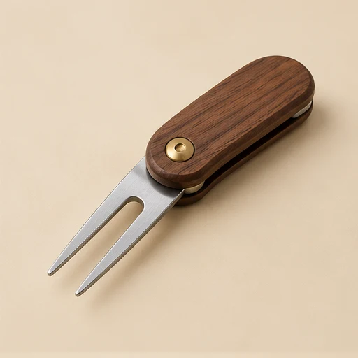 Folding divot tool